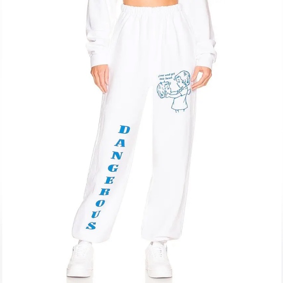 🆕 NWOT Boys Lie | Dangerous Affection | V2 Sweatpants | White Large - Picture 4 of 16